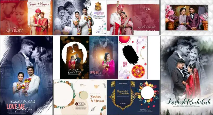 20 Free Indian Wedding Album Cover PSD 12x18 Designs 2025