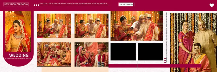 Creative 12x36 Wedding Album PSD Templates 2025