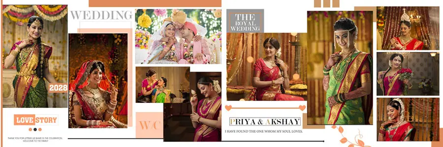 Creative 12x36 Wedding Album PSD Templates 2025
