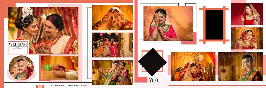 Creative 12x36 Wedding Album PSD Templates 2025