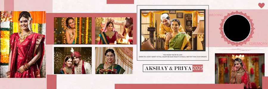 Creative 12x36 Wedding Album PSD Templates 2025