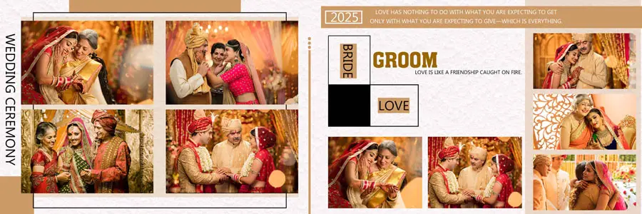 Creative 12x36 Wedding Album PSD Templates 2025