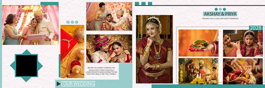 Creative 12x36 Wedding Album PSD Templates 2025