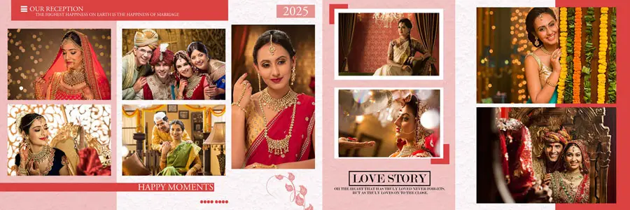 Creative 12x36 Wedding Album PSD Templates 2025