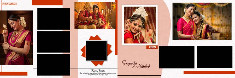 Creative 12x36 Wedding Album PSD Templates 2025