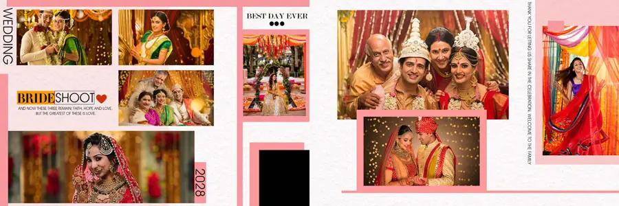 Creative 12x36 Wedding Album PSD Templates 2025