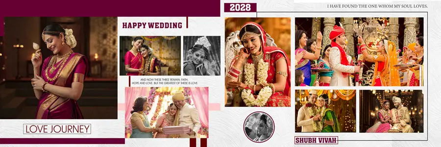 Creative 12x36 Wedding Album PSD Templates 2025
