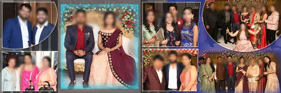 12x36 reception album PSD template — classic two-photo spread