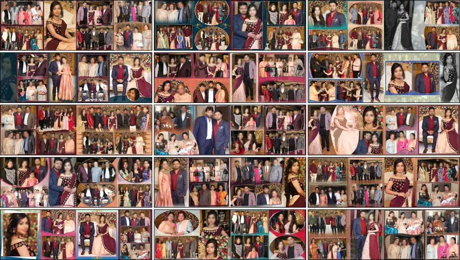 12x36 Reception Photo Album Design PSD Templates