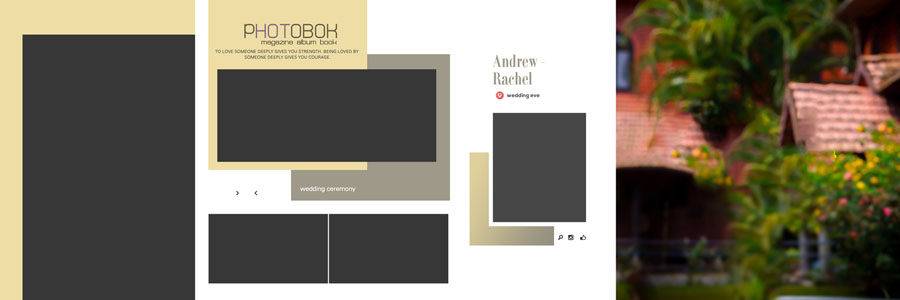 Free 12x36 PSD template for wedding album — traditional page layout