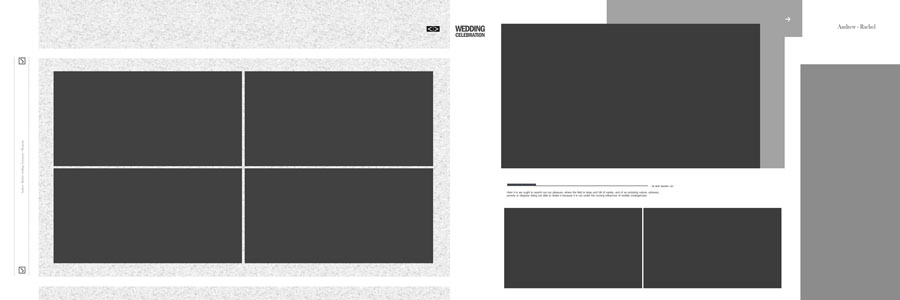 12x36 PSD wedding album template — vintage traditional design preview
