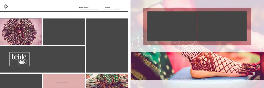 Traditional wedding album PSD (12x36) — elegant cover and inner page preview