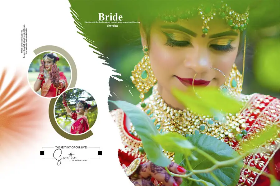 Modern 2025 couple portrait wedding album cover PSD 12x18