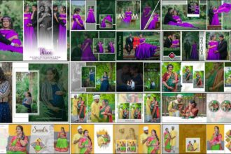 15 Maternity Couple Album Design 12x36 PSD Templates