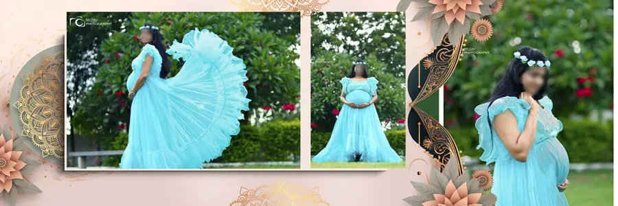 Baby Shower PSD Template 12x36 for Album Designers