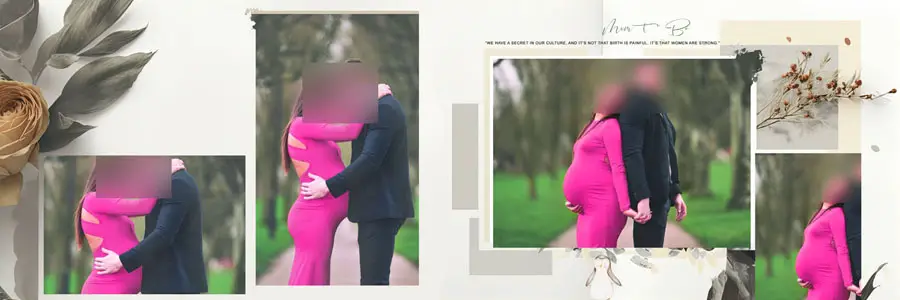 Baby Shower 12x36 PSD Template Album Background Design