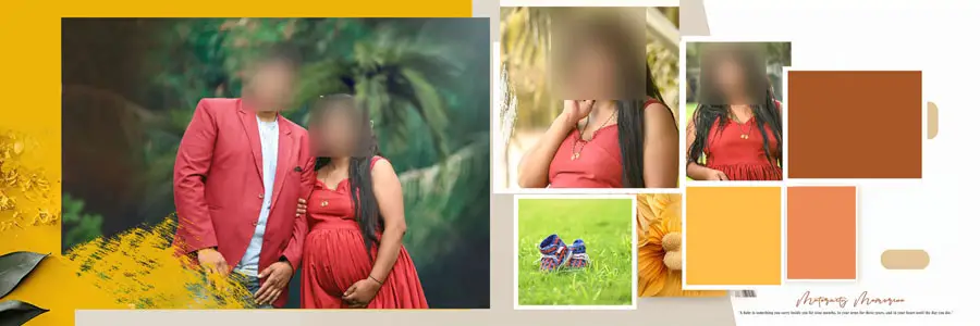 Baby Shower Album PSD Free Download 12x36 Premium Templates