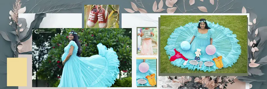 Baby Shower Album PSD Free Download 12x36 Sample Design