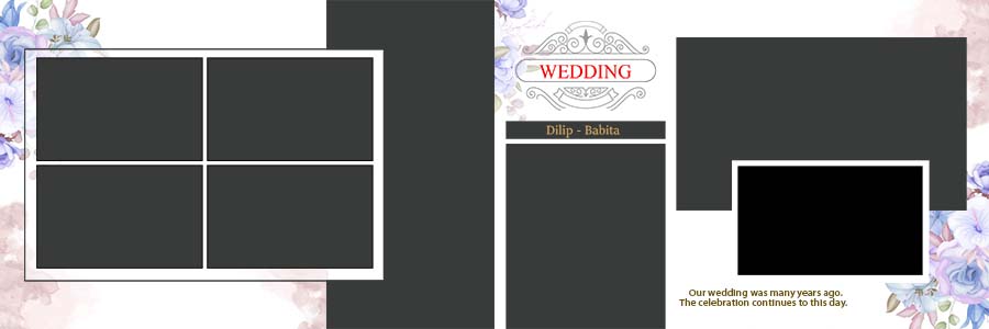 Elegant 12x36 Wedding Album Design PSD Layouts Free Download