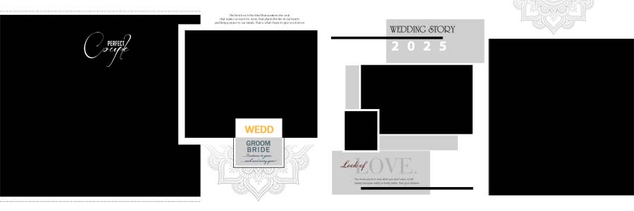 Elegant 12x36 Wedding Album Design PSD Layouts Free Download