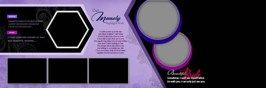 Elegant 12x36 Wedding Album Design PSD Layouts Free Download