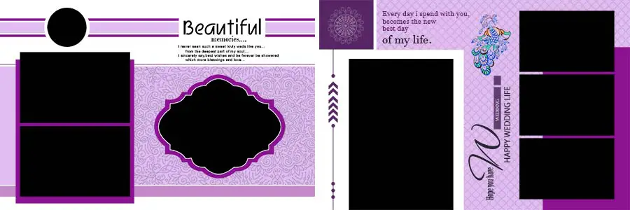 Elegant 12x36 Wedding Album Design PSD Layouts Free Download