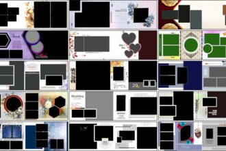 Elegant 12x36 Wedding Album Design PSD Layouts Free Download