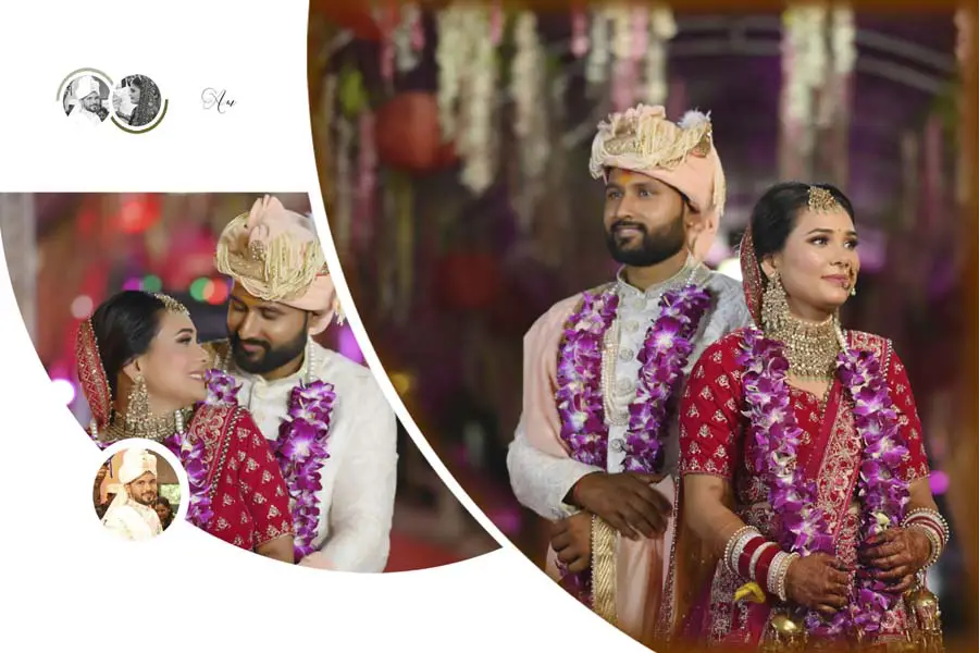 Classic wedding album cover design 12x18 PSD for couples