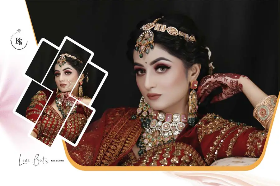 Editable Indian wedding album cover design 12x18 PSD