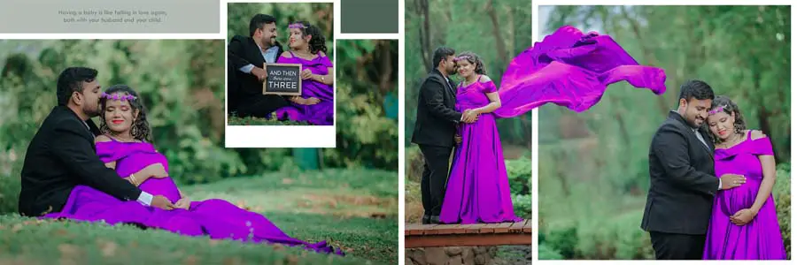 layered PSD album spread 12x36 PSD template 300 dpi editable photo frames