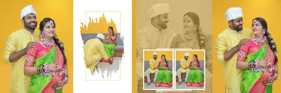 couple photoshoot layout 12x36 PSD template 300 dpi studio background elegant frame