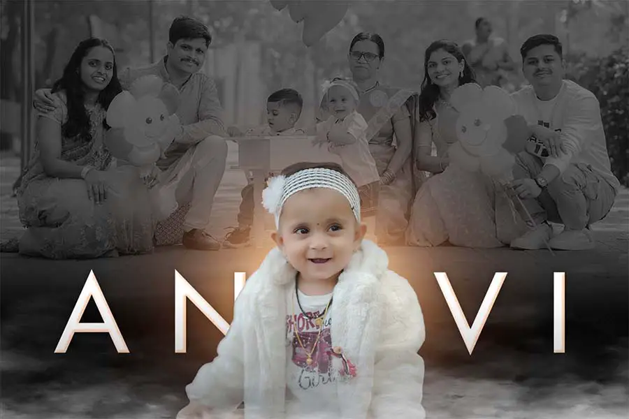 Cute happy birthday photo album cover template for babies 12x18