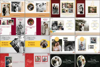 120 Wedding Album Cover Design 14x20 PSD Templates