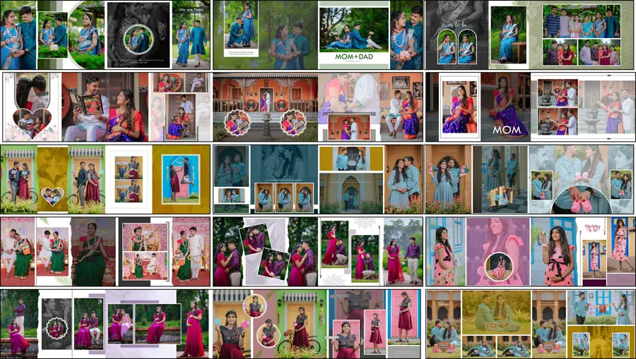 15 Maternity Album Design PSD Templates 12x36