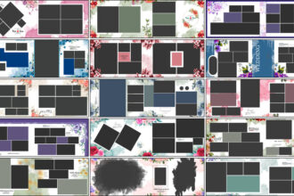 25 Floral Wedding Album Design 12x36 PSD Templates 2026