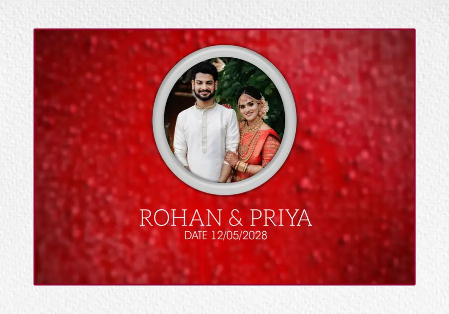 High-resolution wedding album back cover PSD 14x20 for printing