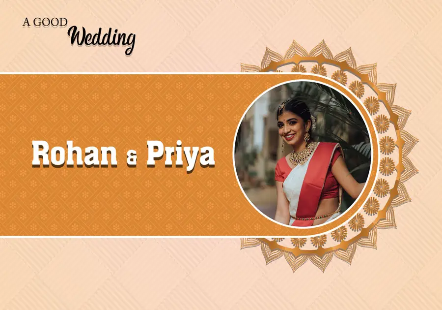 Premium wedding album back cover PSD 14x20 with soft gradients