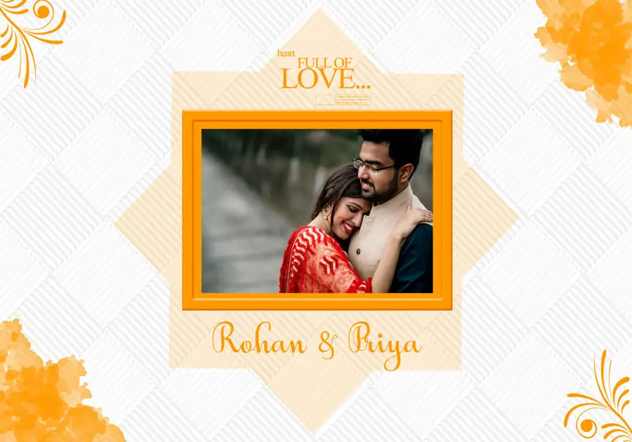 High quality wedding album back cover PSD 14x20 for professional printing