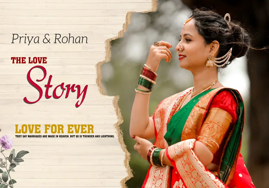 High-resolution wedding album front cover PSD 14x20 for print