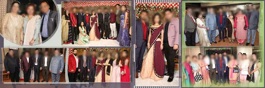 modern reception wedding album psd template design