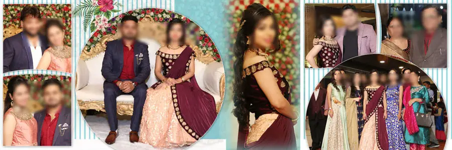 creative reception wedding album psd layout with elegant spacing