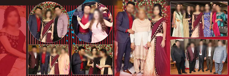 modern wedding reception photo album design psd template