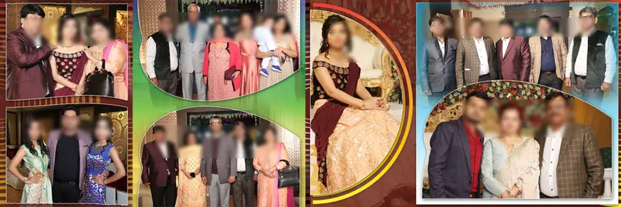 creative wedding album reception layout psd with balanced composition