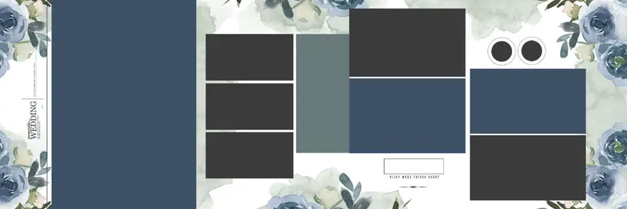 Floral Wedding Album Design 12x36 PSD Template 17 - floral wedding album layout