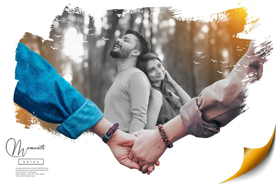 High resolution Marathi wedding album cover PSD 12x18 size