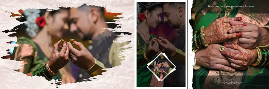 Professional Marathi wedding photo book layout 12x36 size