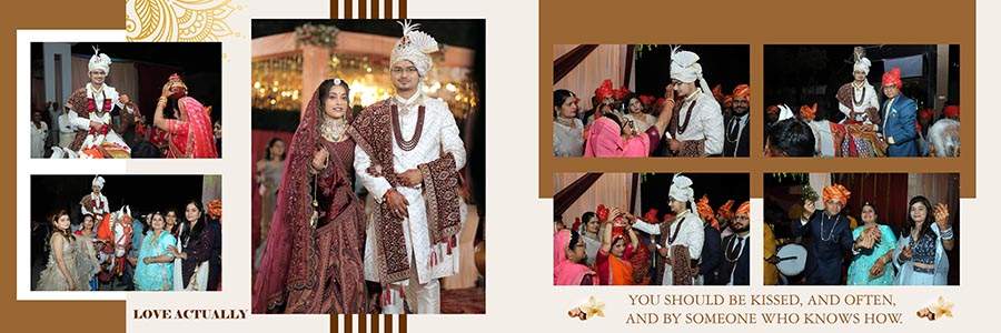 Editable wedding album PSD template for Photoshop 12x36