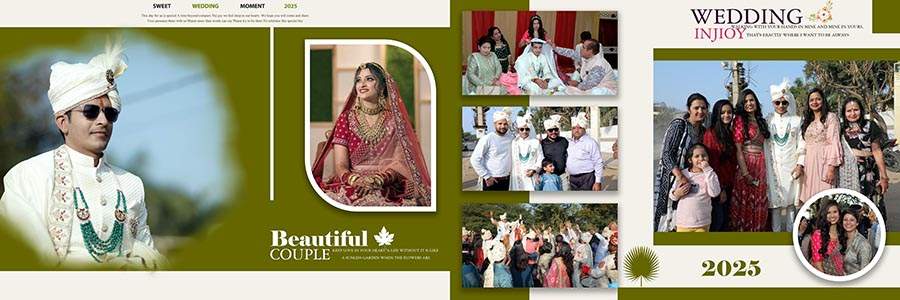 High quality Barat wedding album layout PSD for album designers
