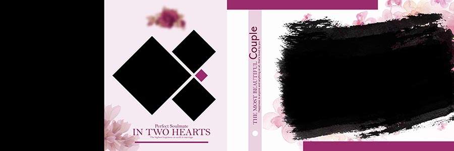 Editable wedding album template PSD for professional projects