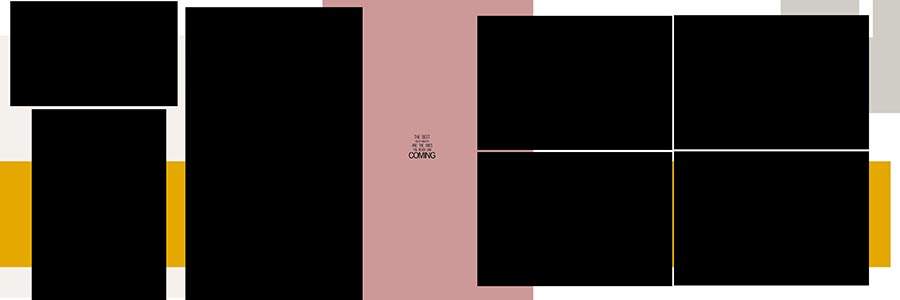 Professional wedding album background and frame PSD template